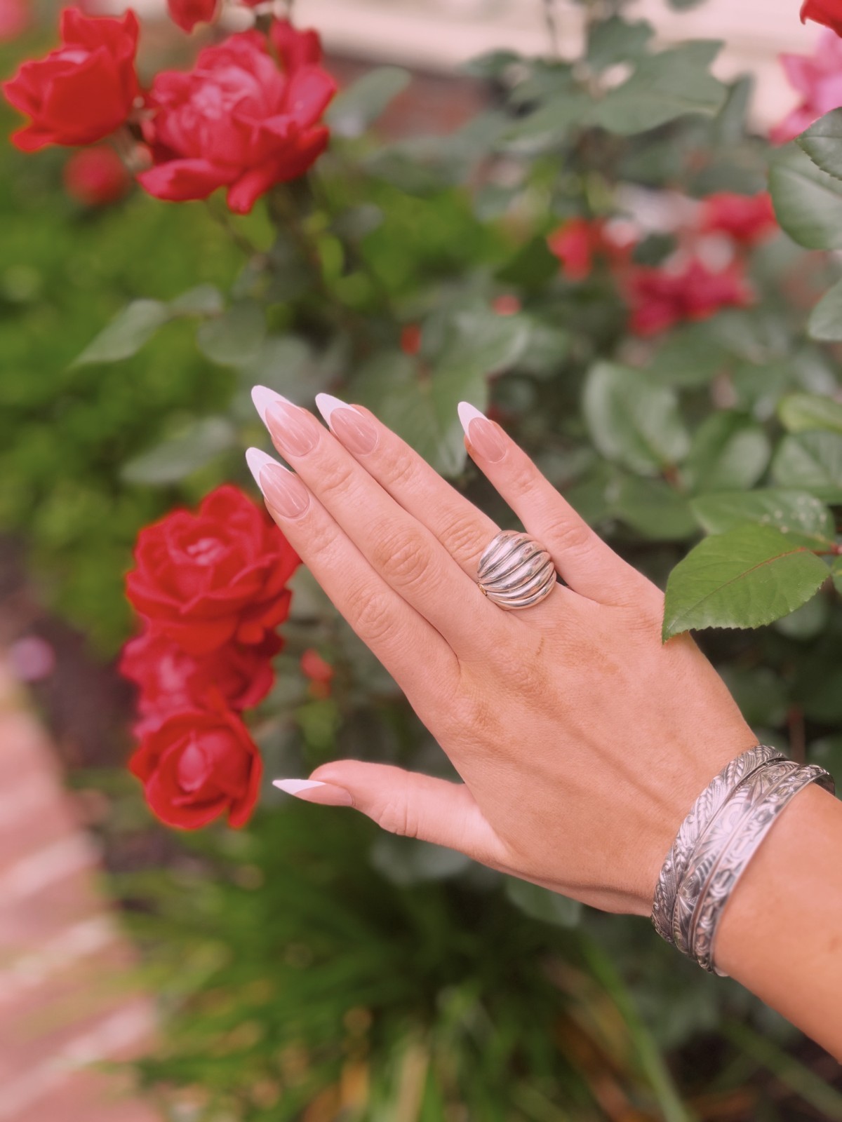 David Yurman Dome Ring Sterling Silver- Stamped 925 and DY in Gold- Approx Sz 7
