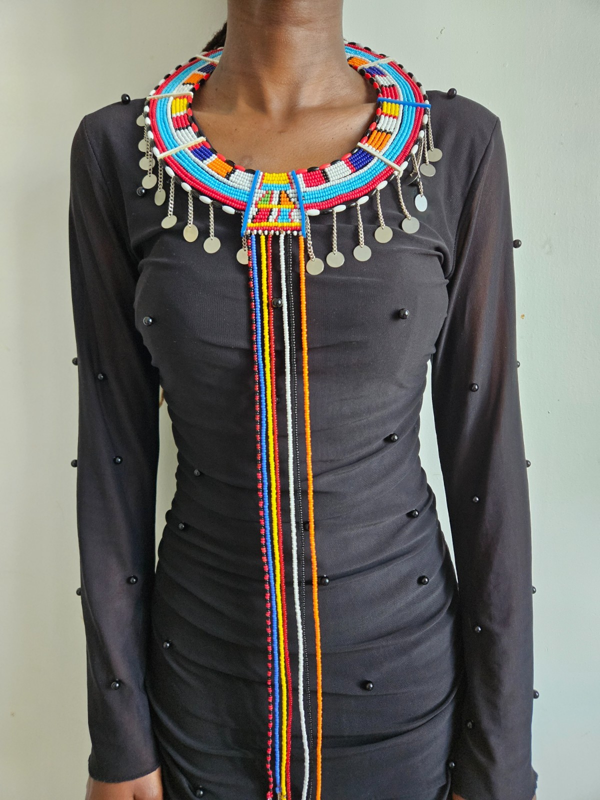 African Maasai Beaded Wedding Necklace –Handmade Tribal Collar Statement Jewelry