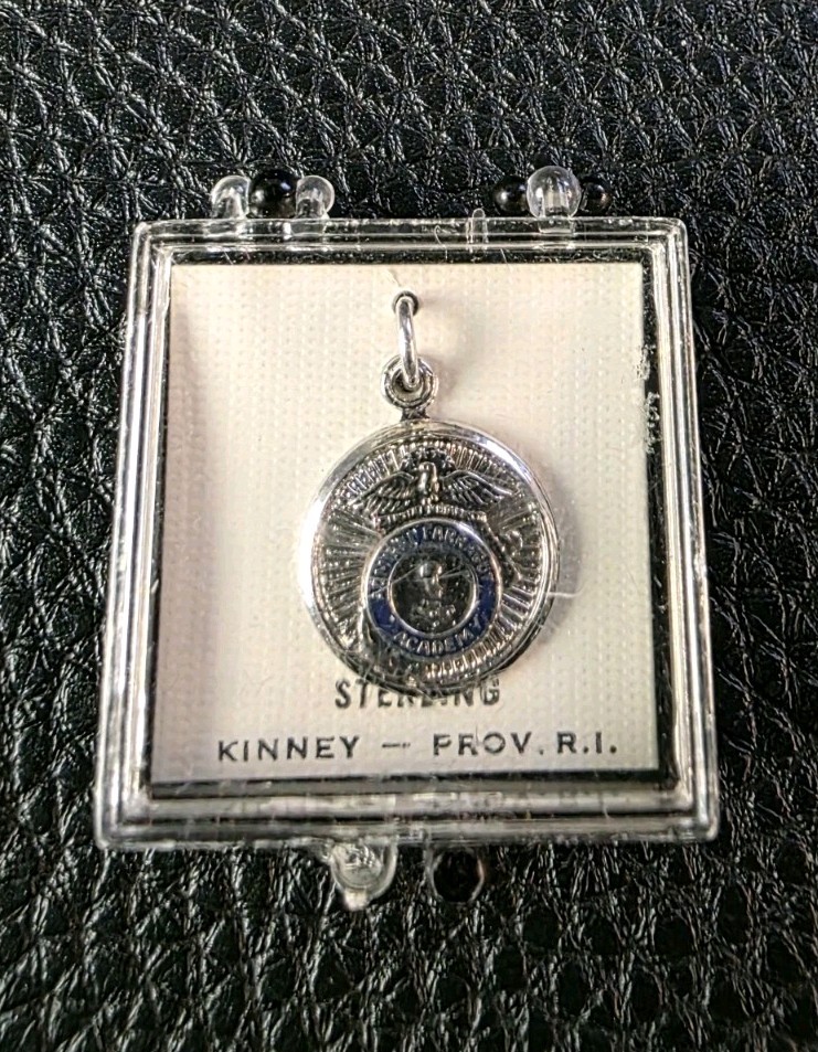Vintage Sterling Silver Military Academy Charm Pendant Admiral Farragut Kinney