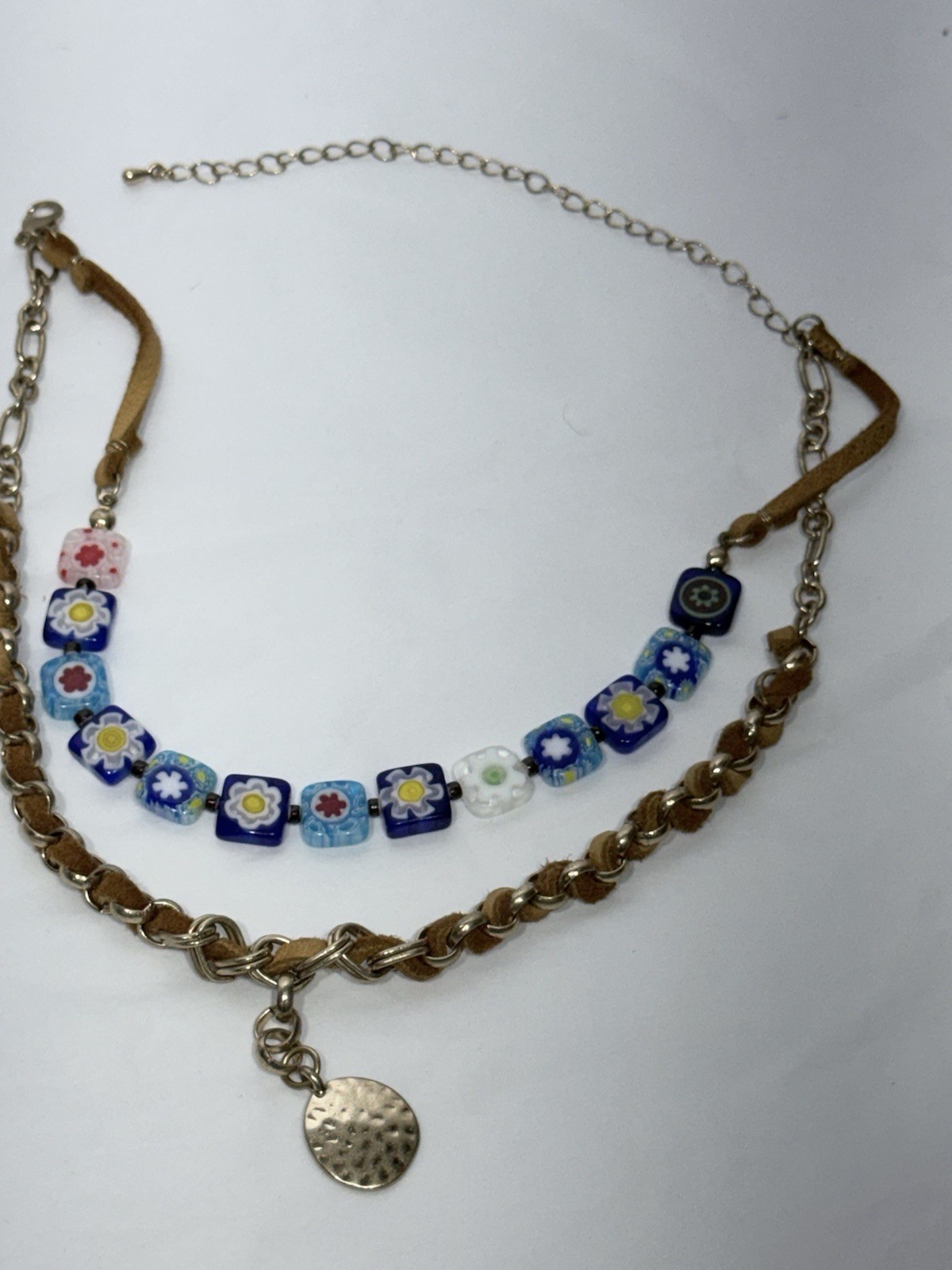 Free People Layered Leather Necklace Nwot