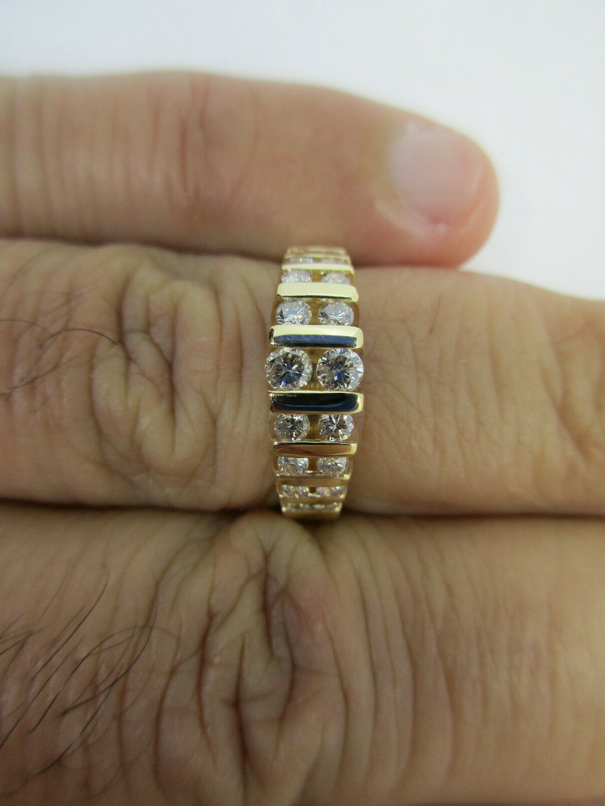 14K Gold Diamond Wedding Band Diamond=3/4 Carat G-VS2 Size 7 Value=$6,500