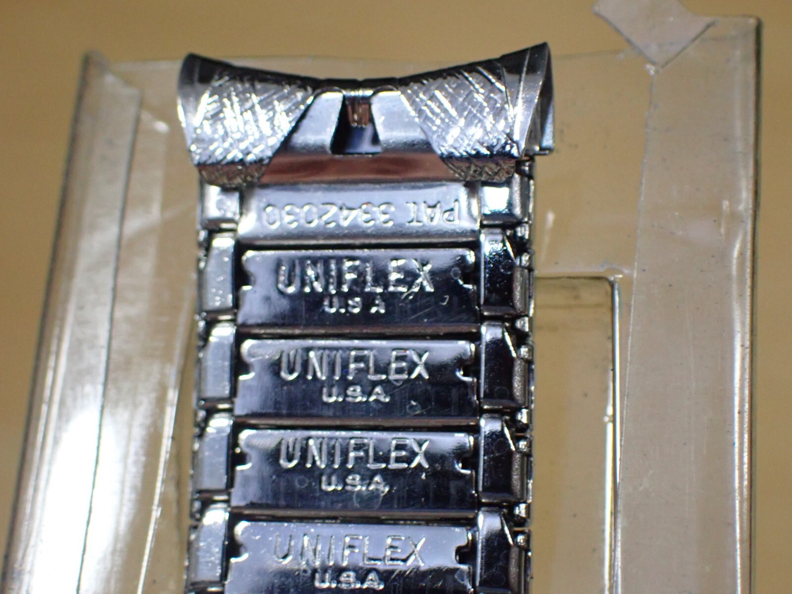Bellavance Stainless Stretch Men’s Watch Band 17.4 mm 5 5/8″ + Extra Links NOS
