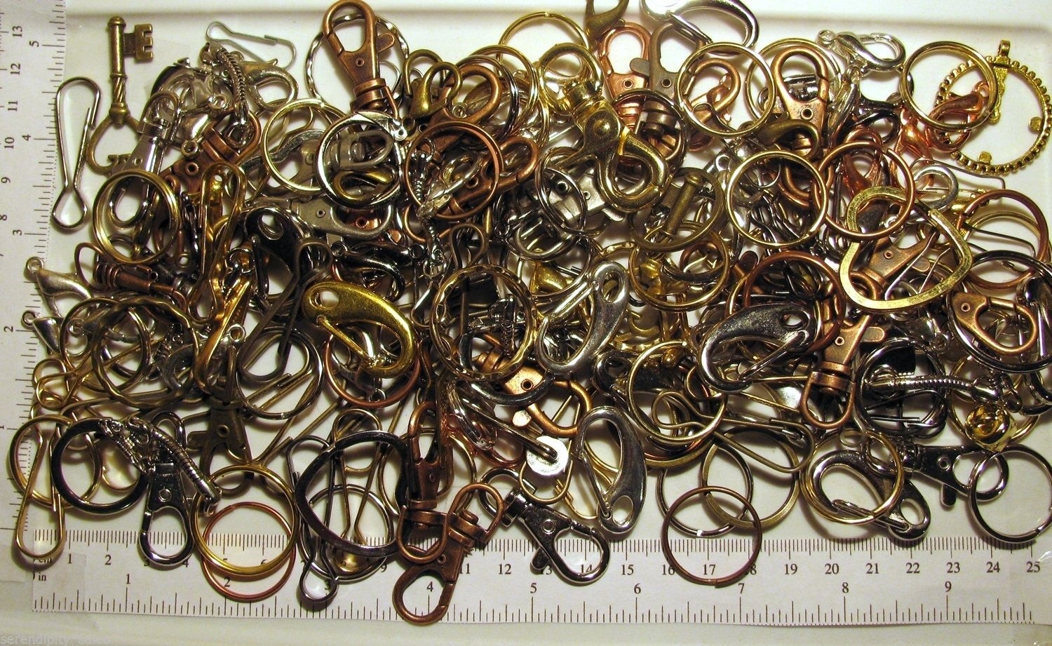 MIXED LOT of FINDINGS: Key Rings, Clasps, Hooks, Swivel Clips + ~ You Pick Qty