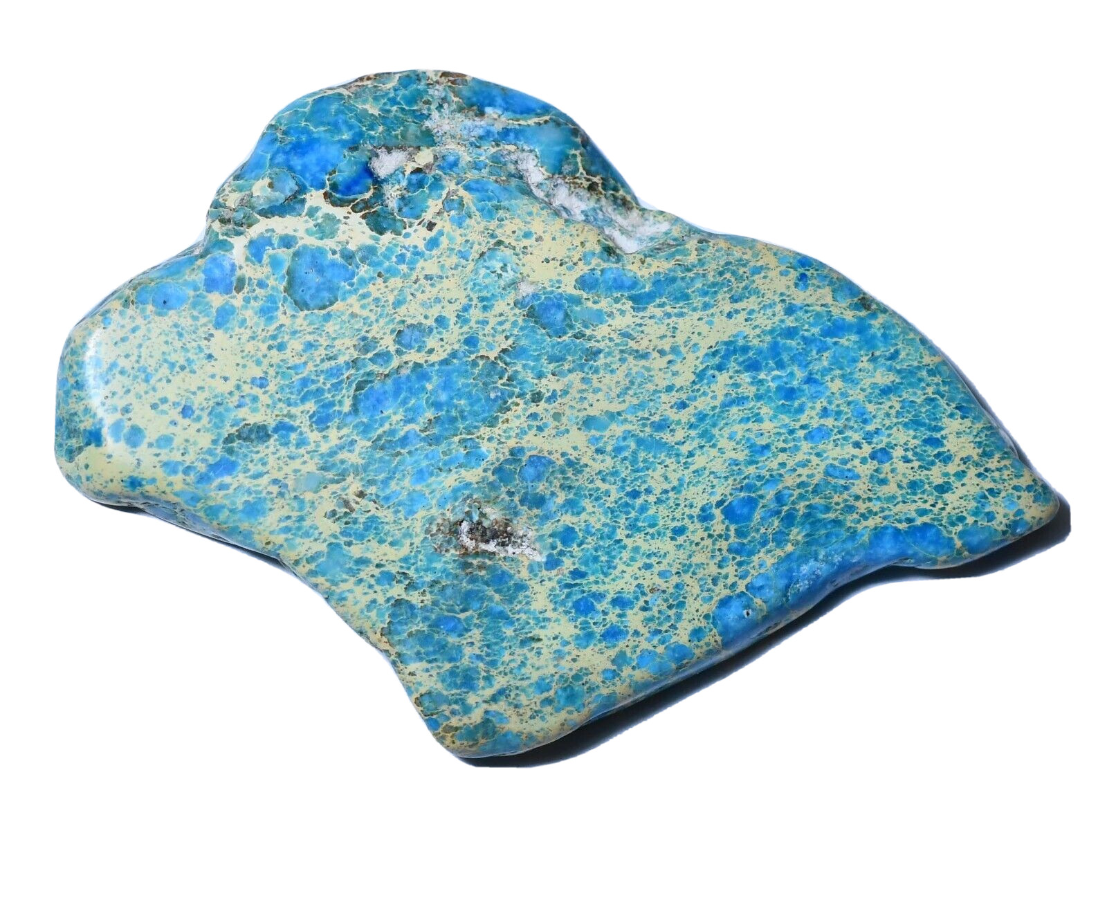 Natural Blue Ridge Turquoise 135.0 Ct Polished Slab Untreated Certified Gemstone