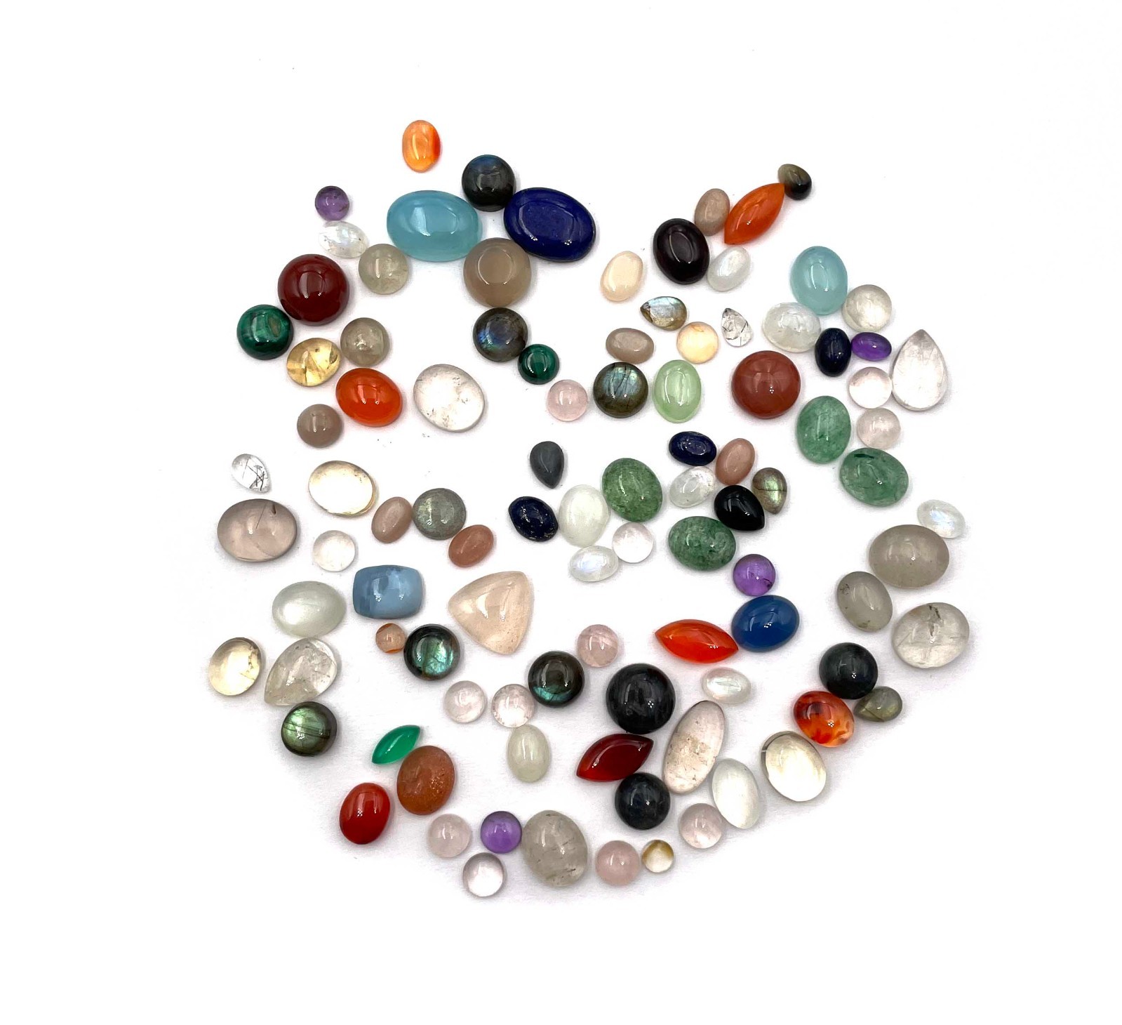 Natural Mix Gemstone Mix Shape Cabochon Loose Gemstone Lot 100 CT