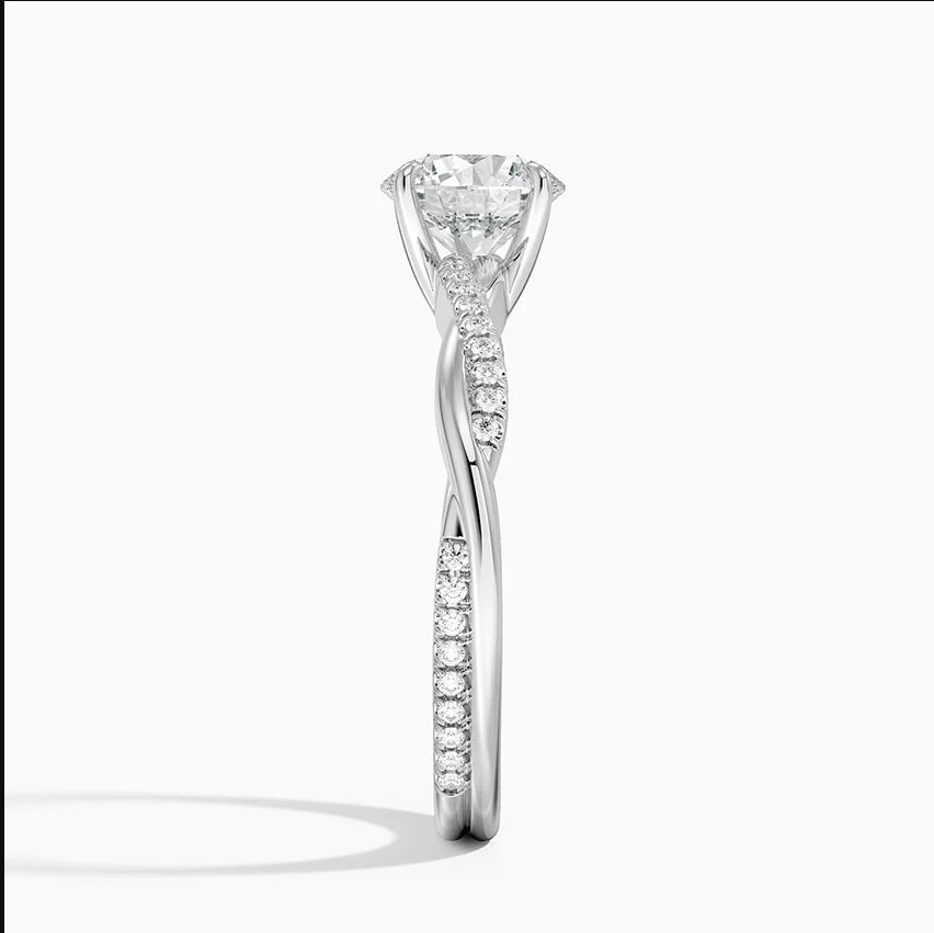 Pre-Owned Brilliant Earth 18K White Gold 0.52ct Lab-Created Diamond Ring Size 6