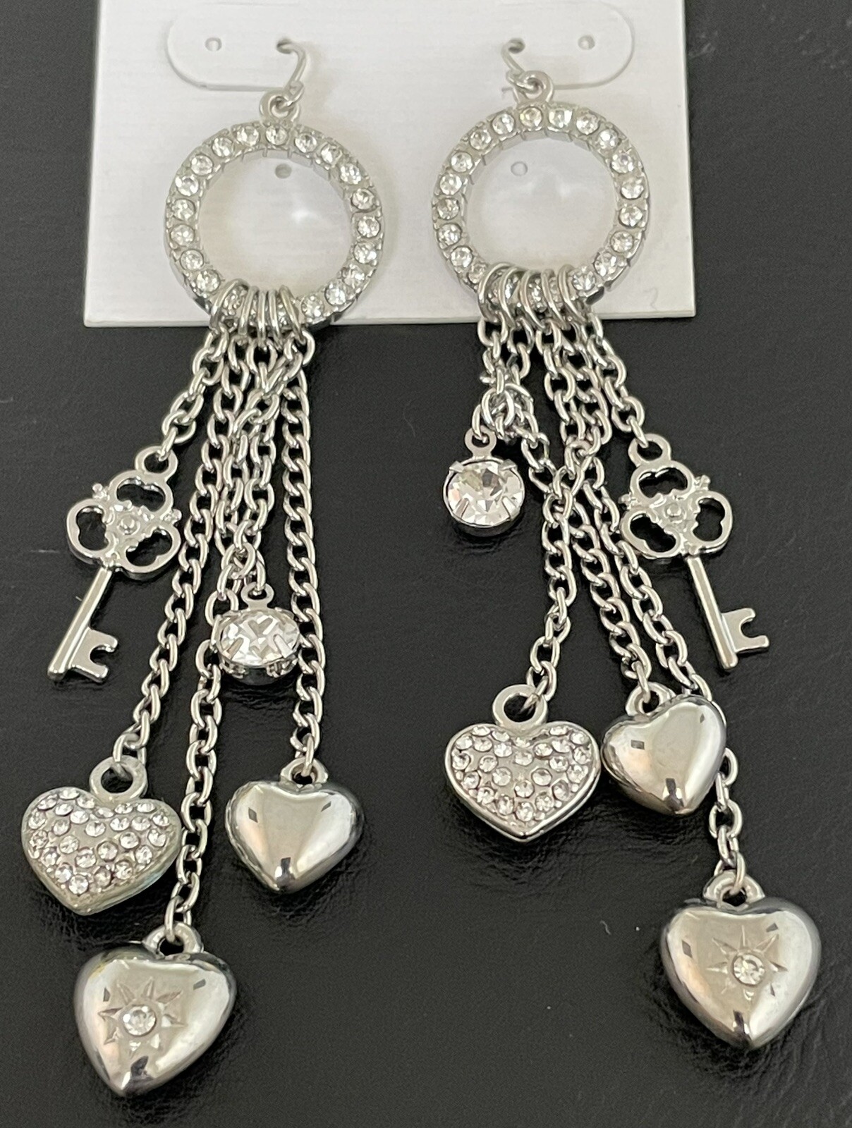 Accessorize Beautiful Multichain Crystal Hook Earrings.