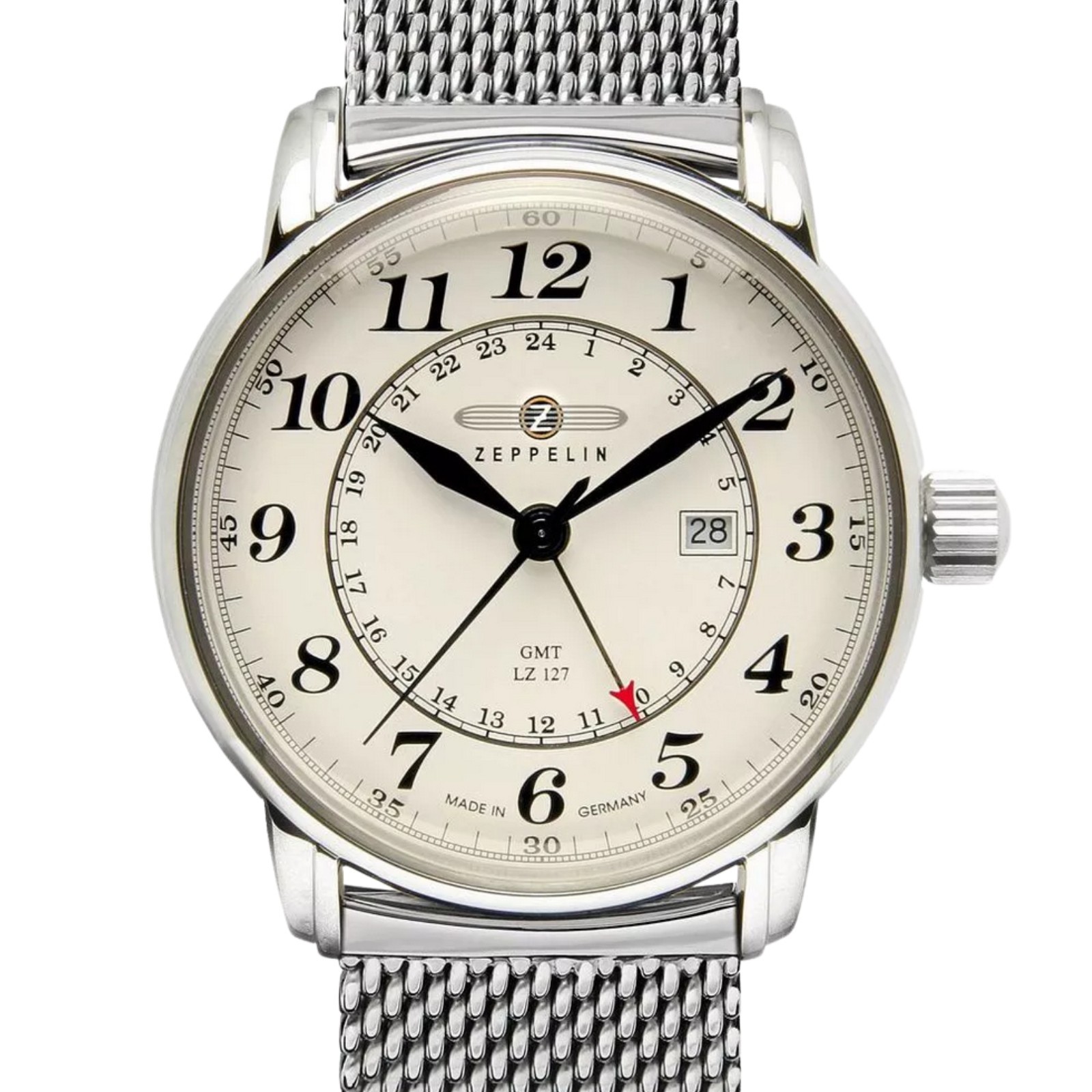 Zeppelin 7642M-5 LZ127 Graf Zeppelin Dual Time Beige Dial Men’s Watch