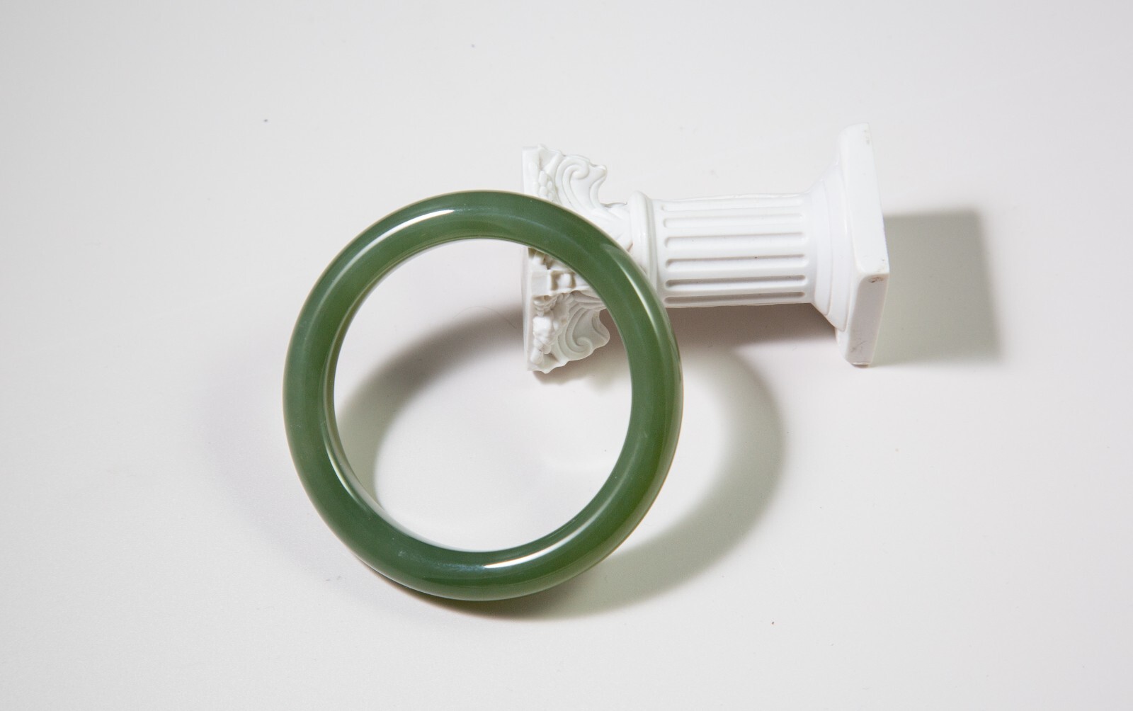 57mm High-grade Oily Water Green Blue Nephrite Bangle Bracelet | 57口蓝绿和田玉手镯