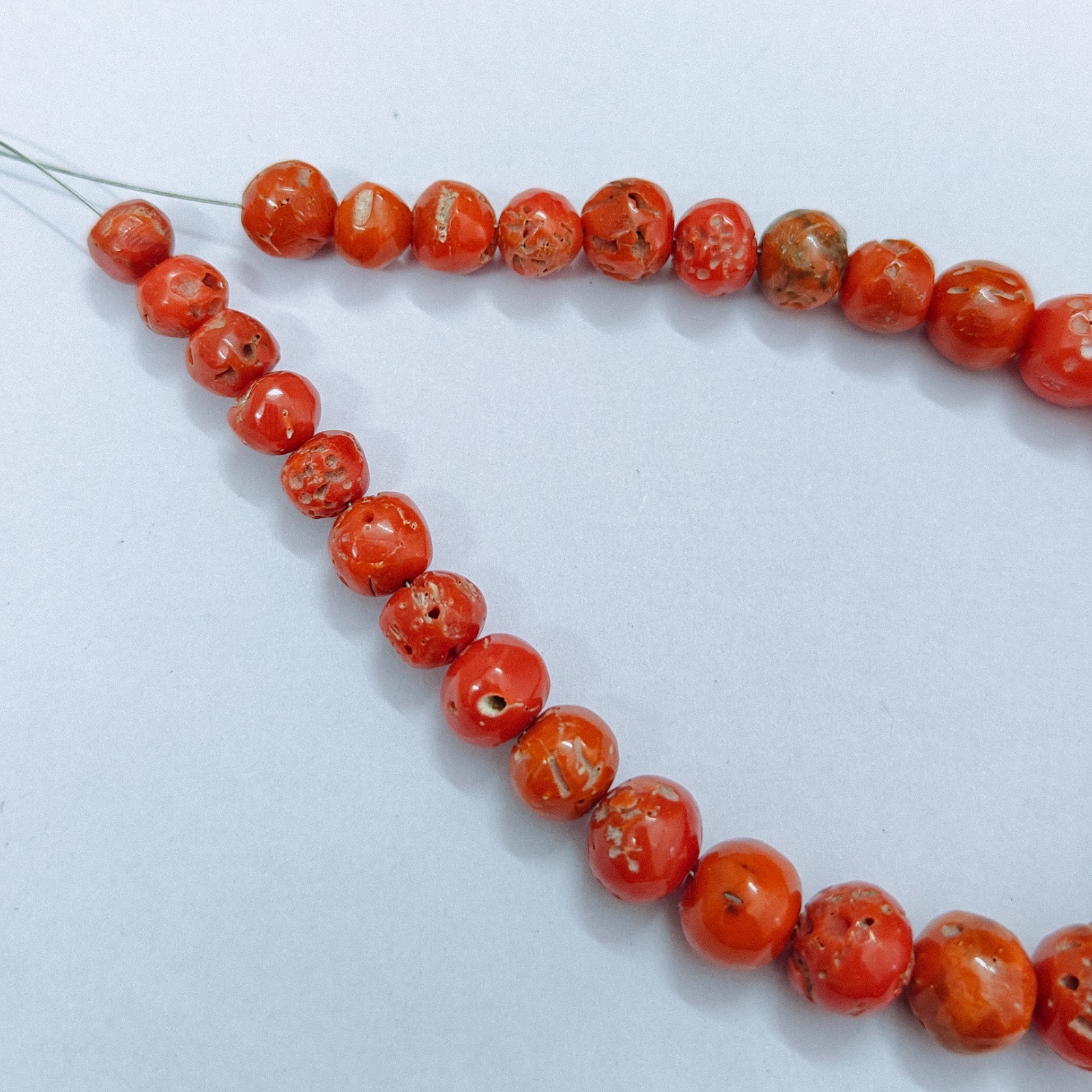 Natural Italian Red Coral Round Beads Loose Gemstone Beads For Jewellery Supply