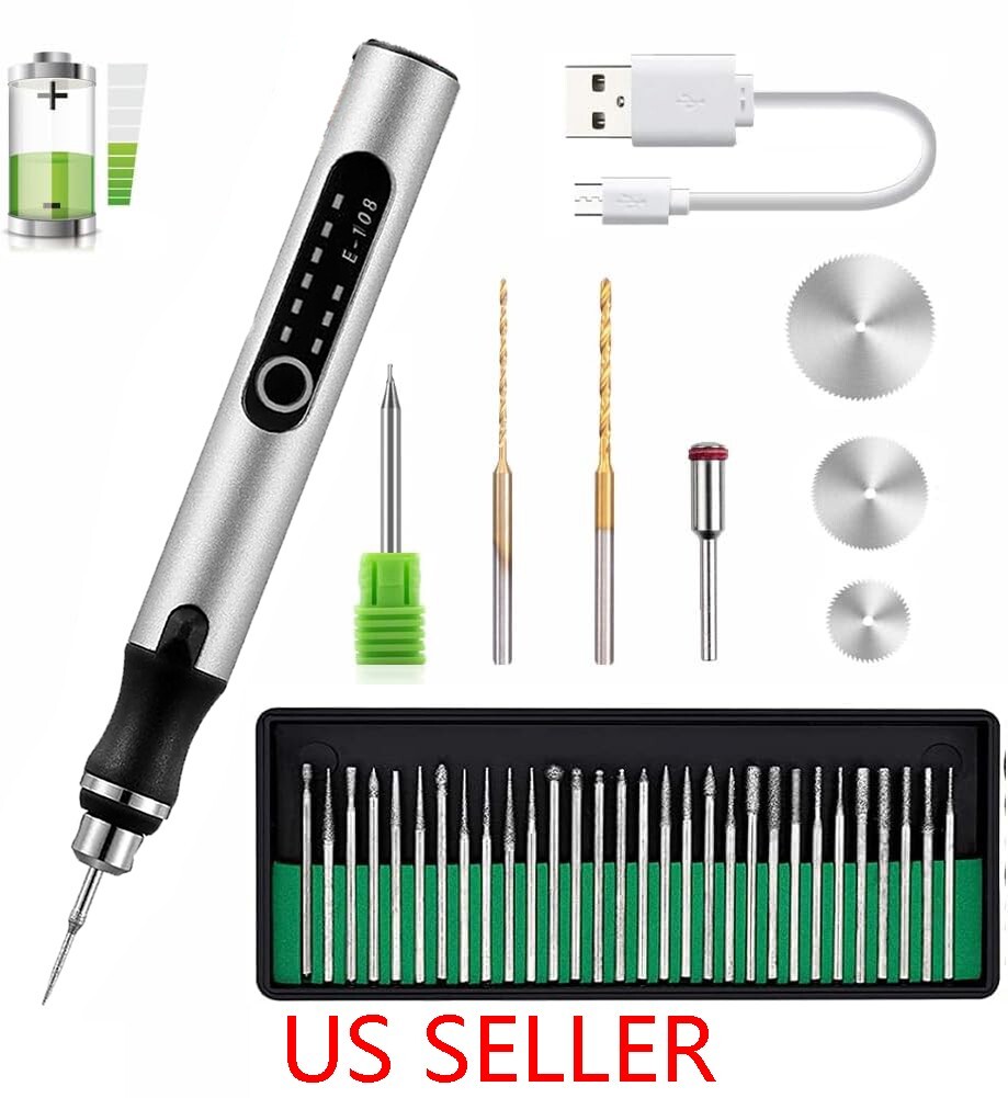 Cordless Electric Mini Drill Grinder Engraving Pen Variable Speed Rotary Tool