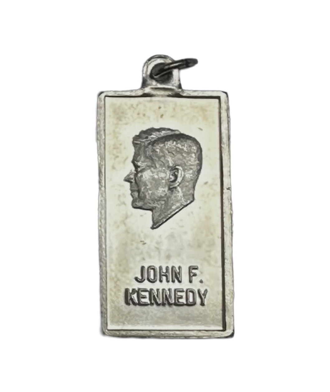 Vintage John F Kennedy 2 Gram Silver Bar Charm Pendant JFK