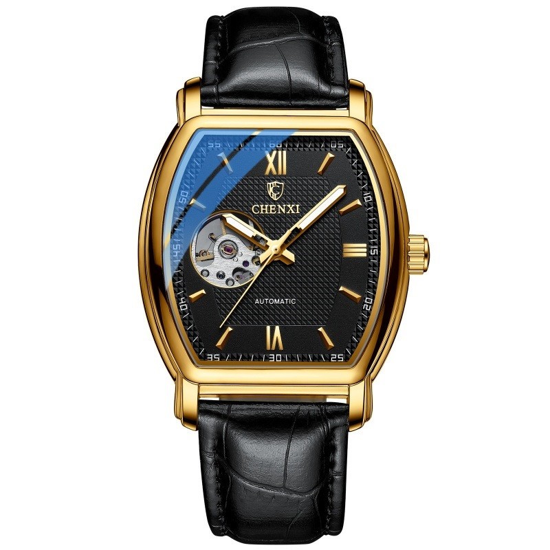 Men’s Automatic Mechanical Watch Classic business Self-winding Barrel-shap Gift