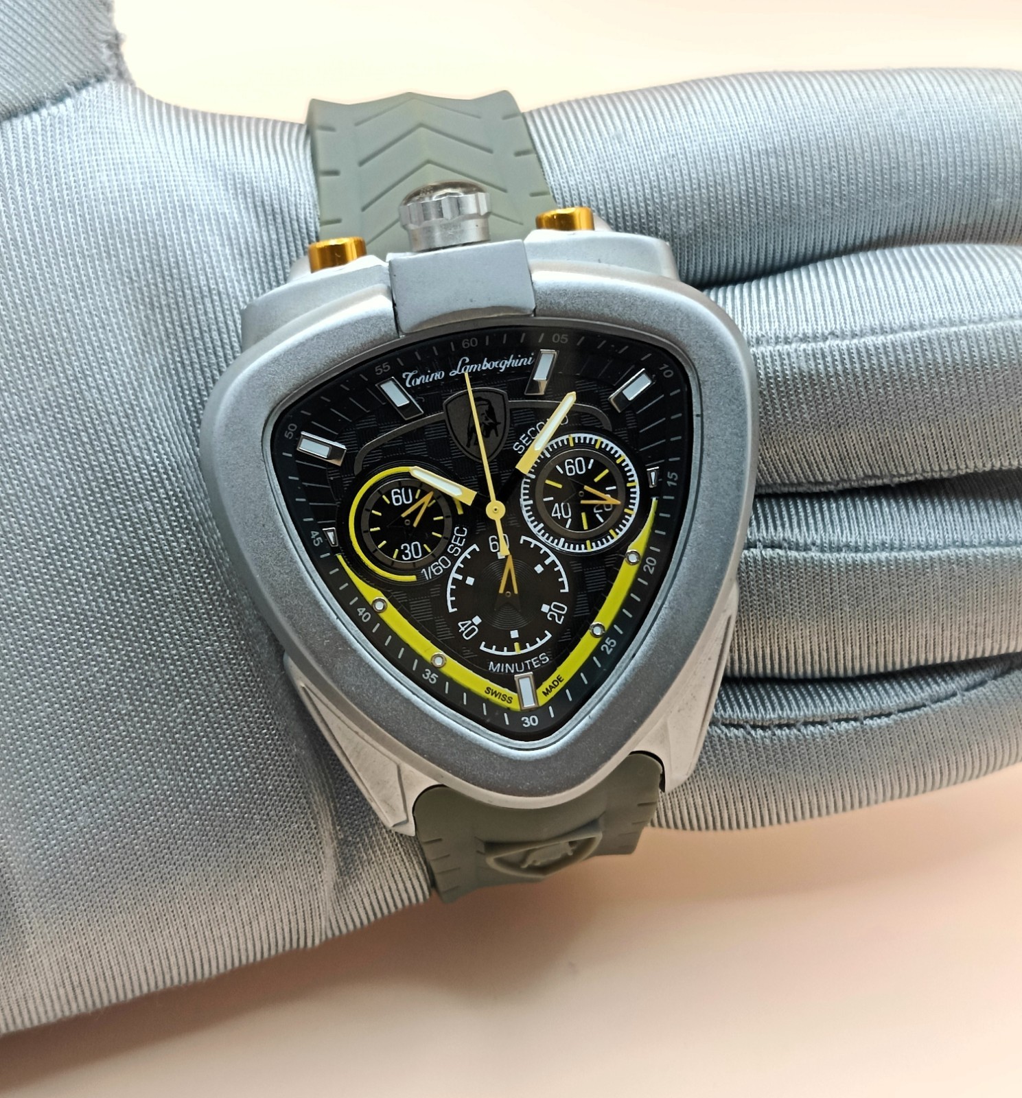 Amazing Tonino Lamborghini Chronograph Black Dial Refurbished Men’s Wrist Watch