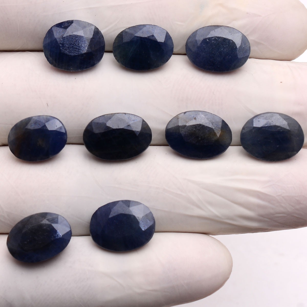9 Pcs Natural Madagascar Sapphire 11.85mm-13.35mm Oval Cut Untreated Gemstones