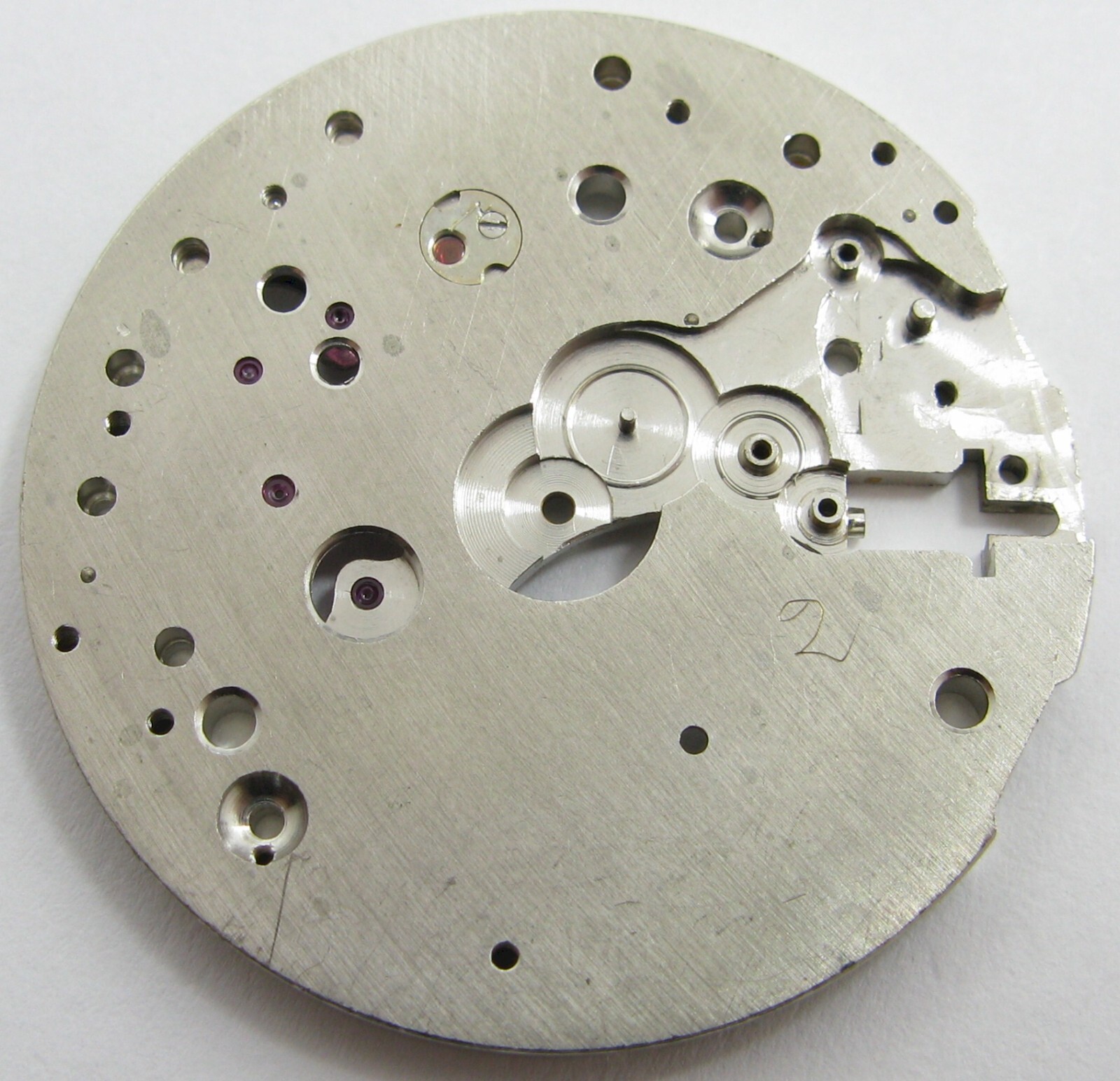Venus 188 chronograph watch part main plate #100