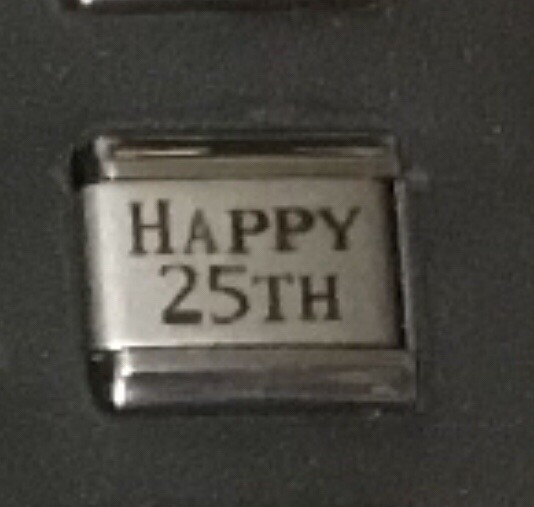 Happy 25TH Laser Wholesale ITALIAN CHARM 9MM K37