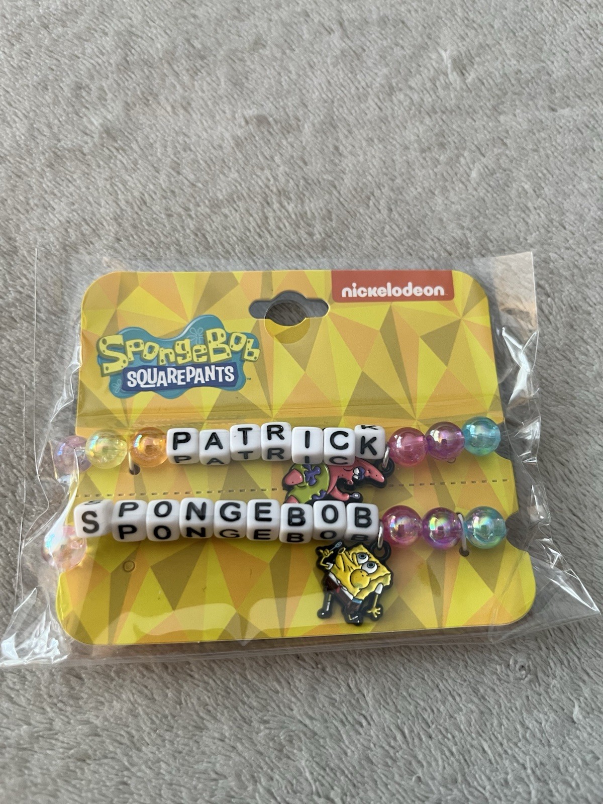 SpongeBob SquarePants & Patrick Friendship Bracelets With Charms. Nickelodeon