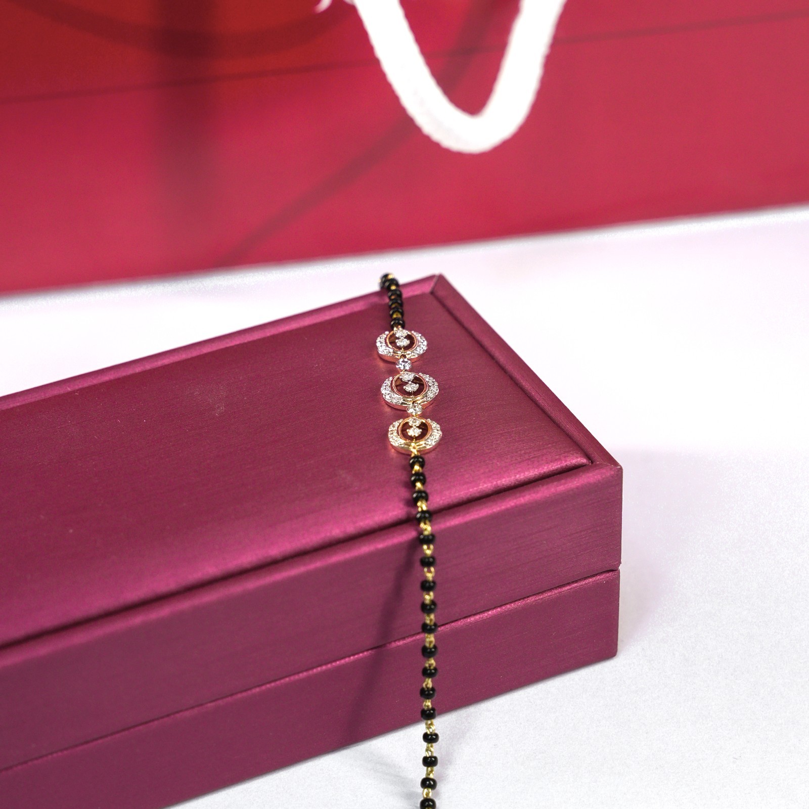 18 KARAT MANGALSUTRA BRACELET | NATURAL DIAMOND | IGI CERTIFIED | YELLOW GOLD