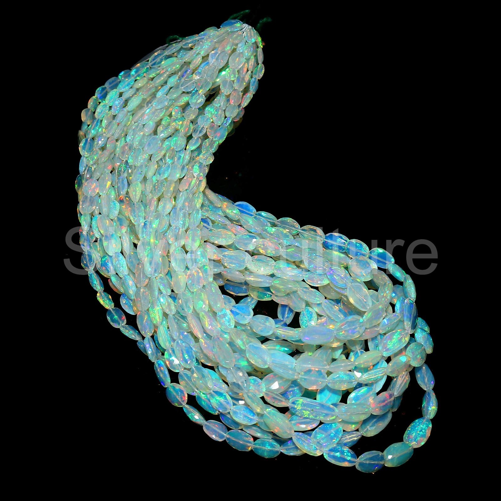 AAA++Top Quality Nuggets Beaded Ethiopian Opal Beads Handmade Necklace Gift 616