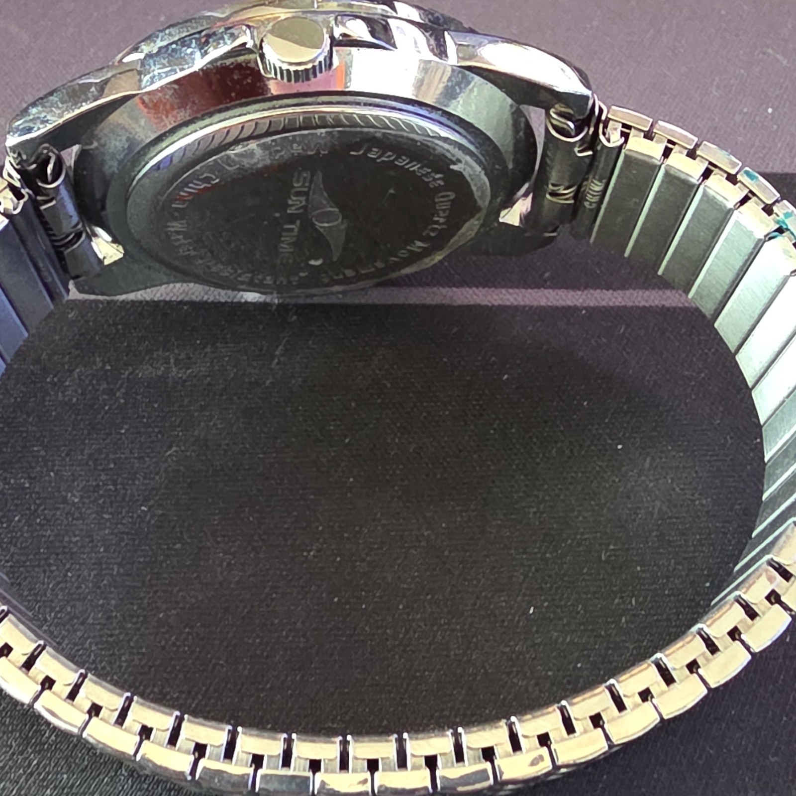 Auburn Tigers Quartz Analog Watch Silver Dial Date SS Bracelet 40-43.9mm