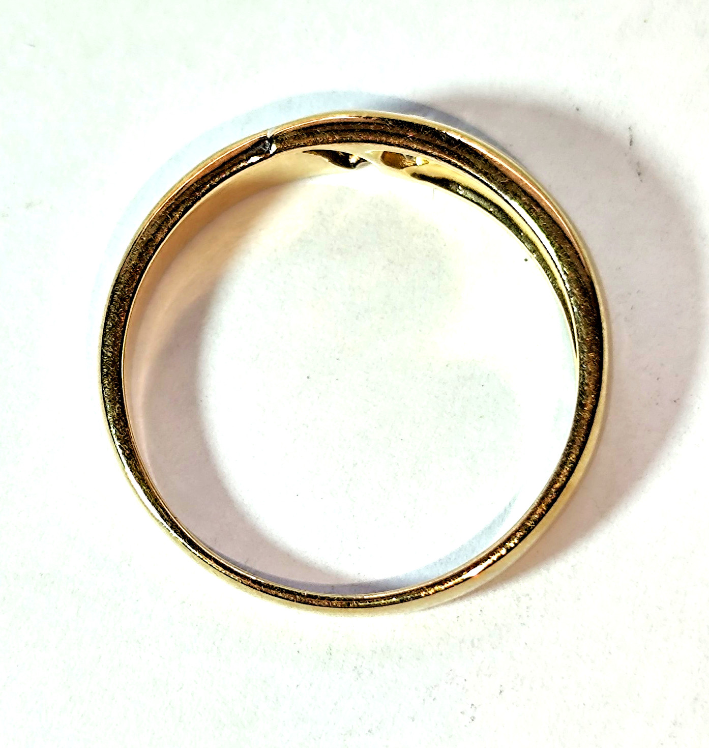 Gold ring 8k =333 gold with sparkling brilliant cut zircon 0.01 ct size 61-62