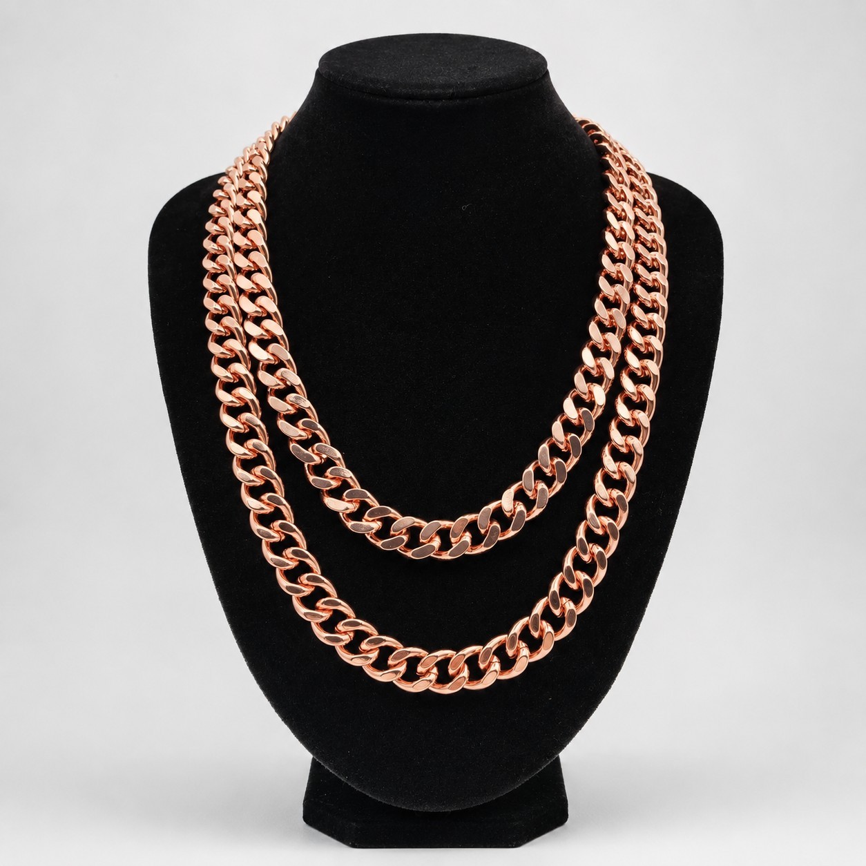 Pure Copper Cuban Chain Necklace – 12 mm Heavy Cuban Link Chain 22″-24″