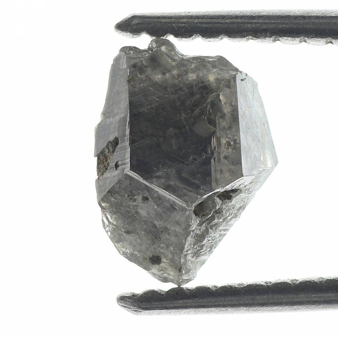 Raw 8.58×6.64×4.77MM 1.76 Carat Natural Loose Grey Grey Rough Diamond