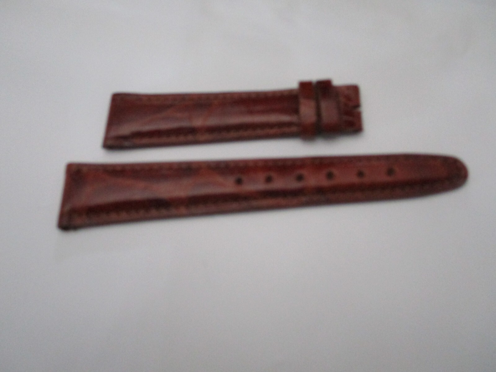 GENUINE leather brown watchstrap watch band strap 20 mm brown croco USA