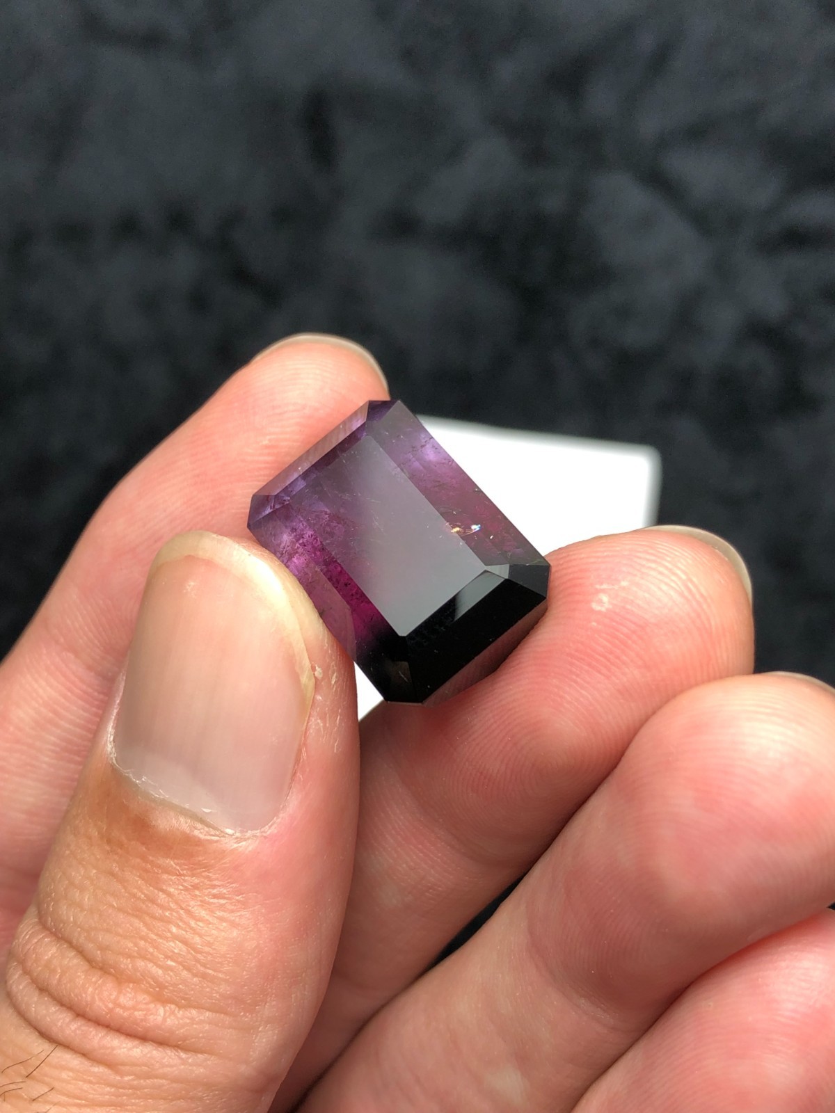 Emerald Cut Tri Color Naatural Tourmaline Loose Stone – 23 Carats