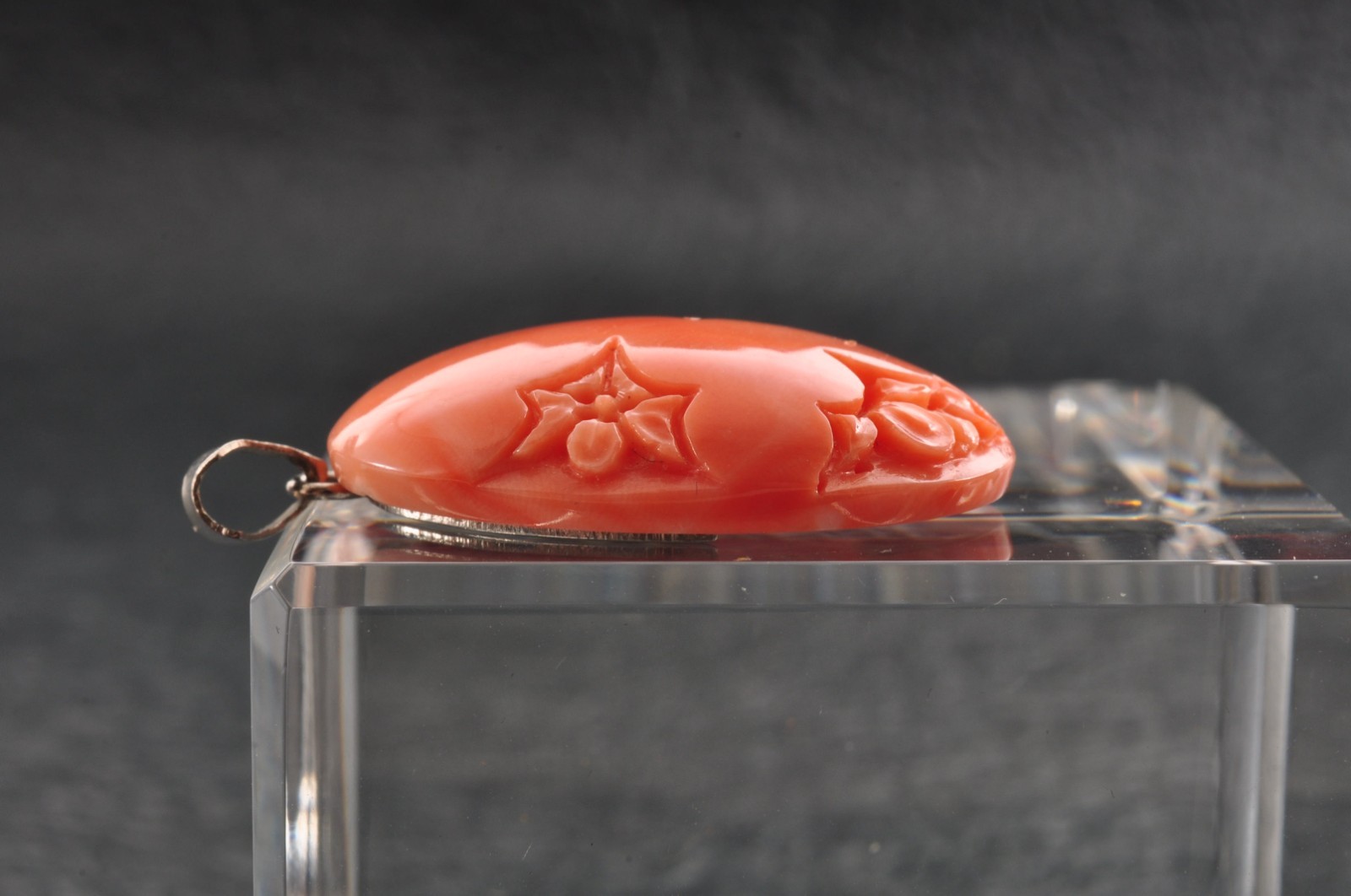 With Certification, MOMO coral pendant top ( 27mm(1.06in) 16.0ct) Flower Pattern