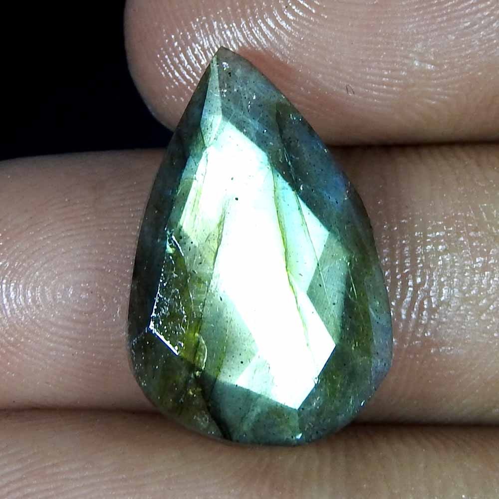 10.20Cts100%Natural Blue Cut Power Labradorite Pear Cabochon Loose Gemstone