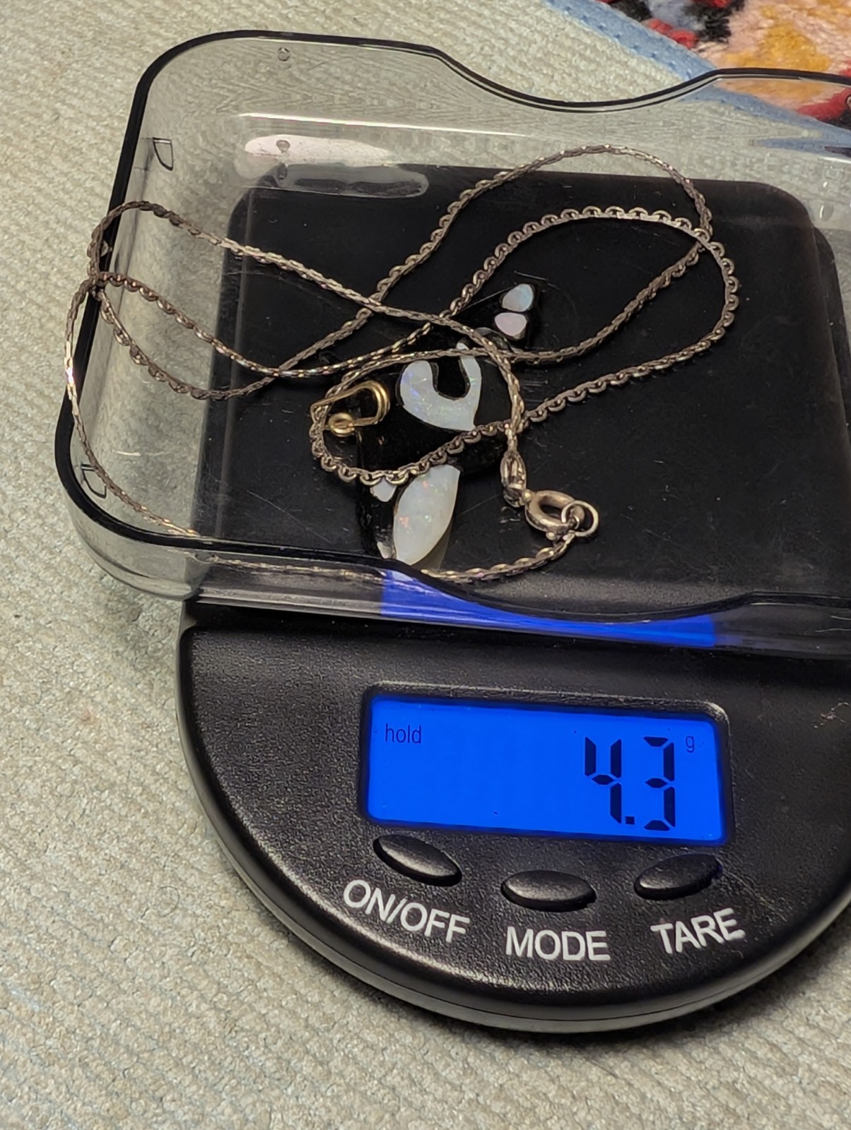 Inlaid Black Coral & Genuine Opal Sea Wolf Killer Whale Pendant W/ .925 Chain!