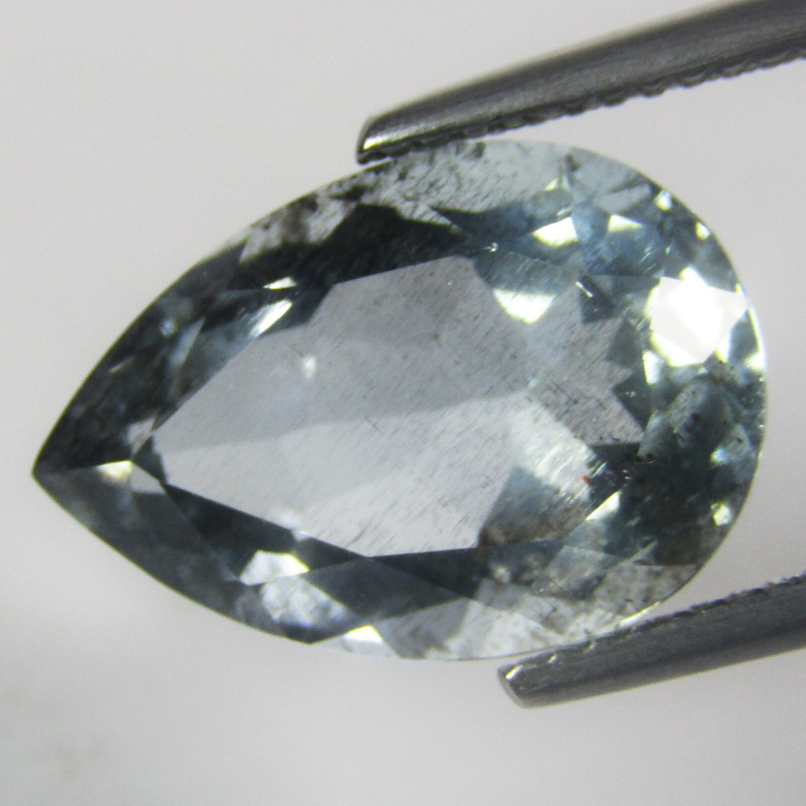 6.45Cts Genuine 100% Natural Aquamarine Unheated Pear Shape Brazil Gemstone VDO