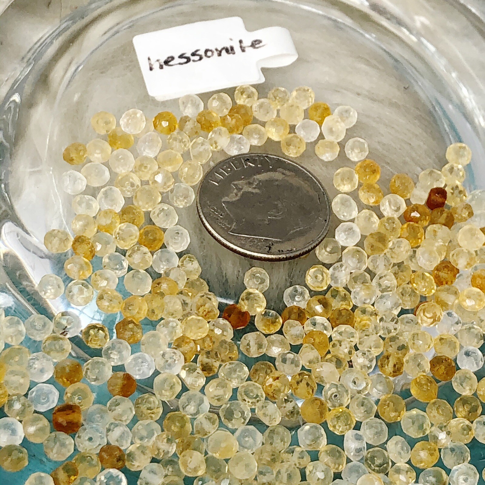 Yellow Hessonite Ombre 3mm Garnet Gemstones Loose Beads Jewelry Making