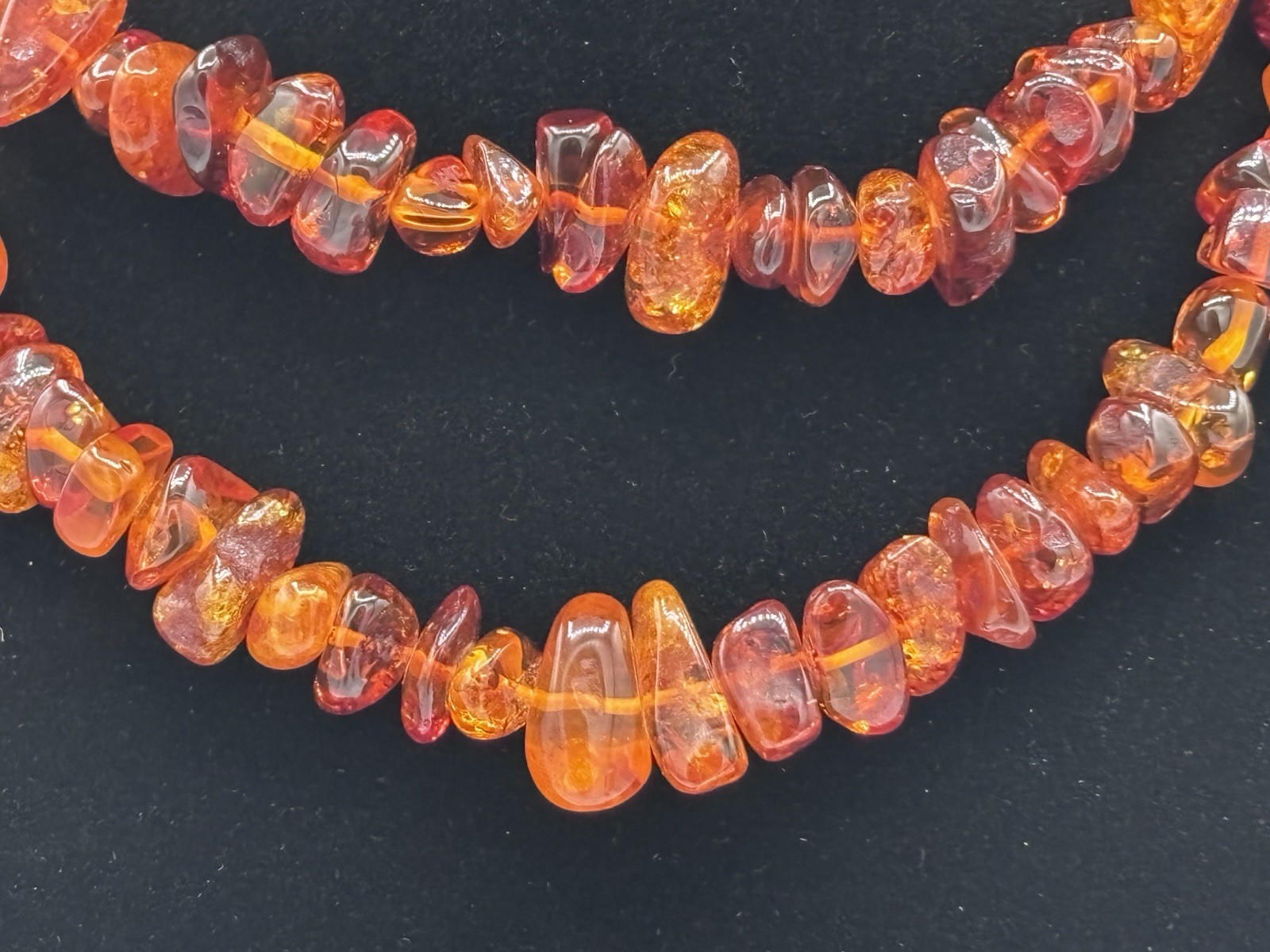 Vintage Baltic Amber Nugget Necklace 114g/4oz– Natural Cognac Inclusions – 42”