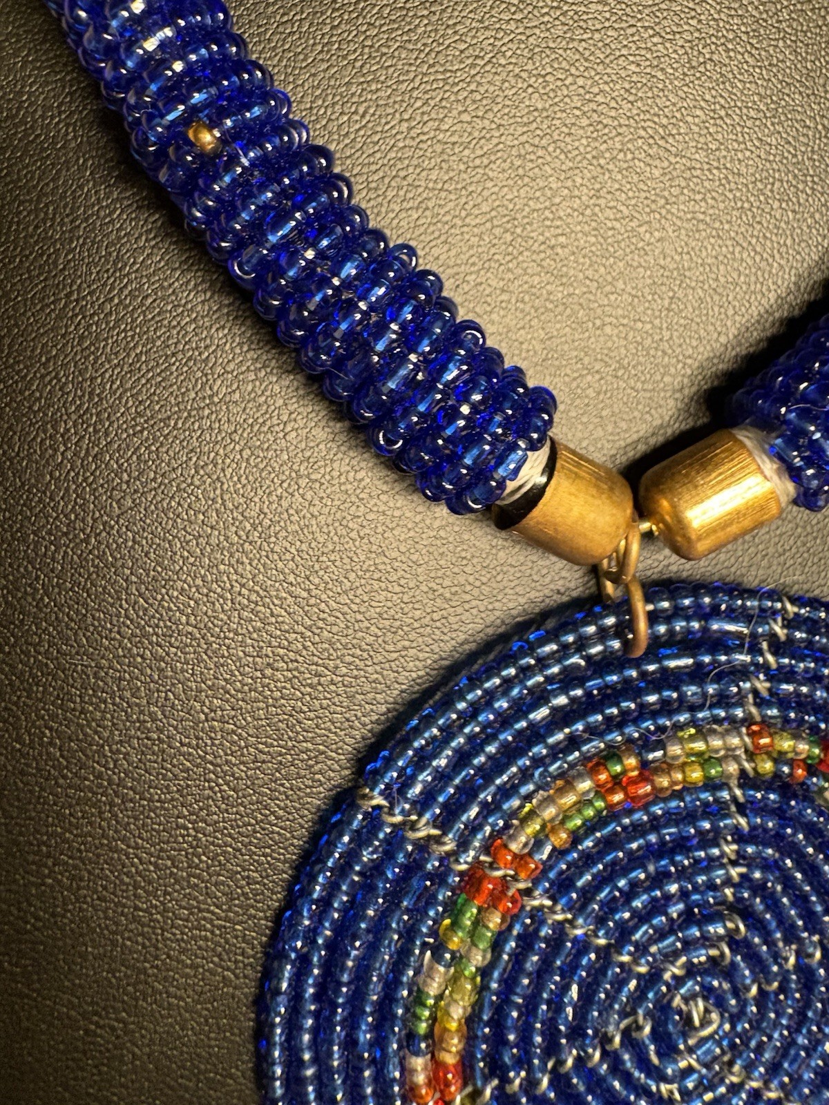 Traditional Maasai Beaded Necklace Kenya Seed Beads 14” + 17” Statement Piece