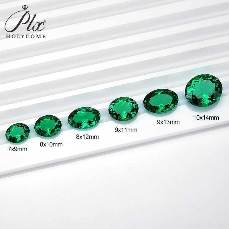 AGL Certificate Lab Grown Columbia Emeralds 0.5-8ct Oval Cut for Jewelry DIY