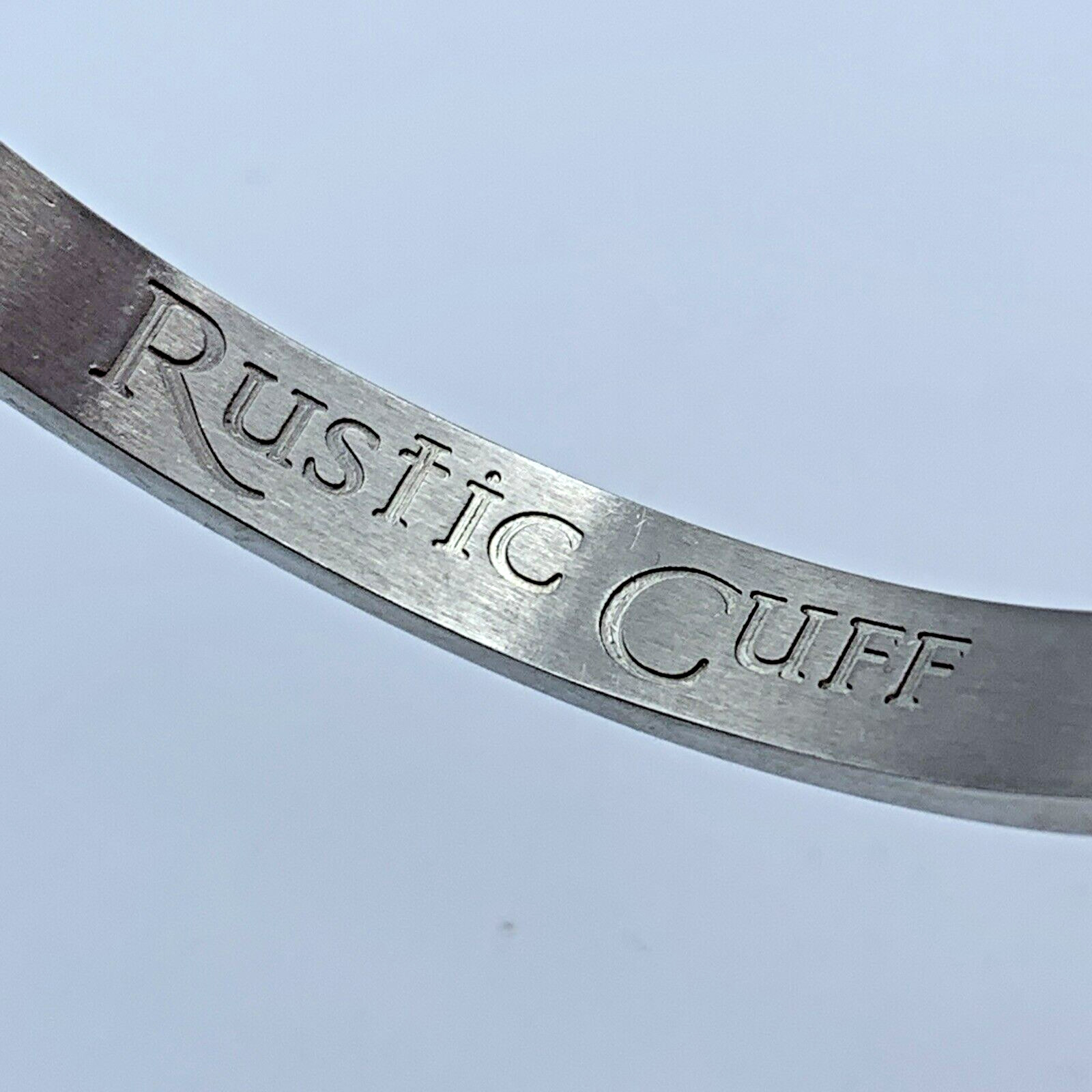 Rustic Cuff 7.25 in Cindy Silver Tone Hinged Bangle Bracelet w/ Bow Accent B4-23