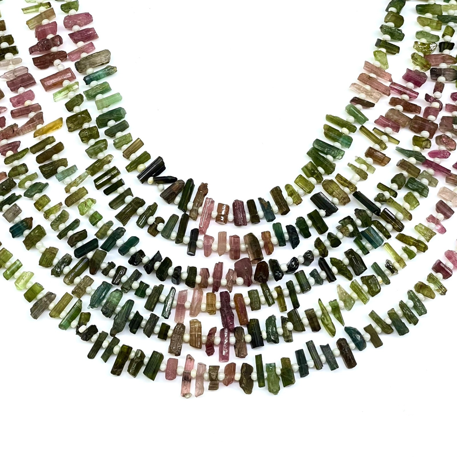Natural Mozambique Tourmaline 4-8mm Multi Color Rough Stick Loose Gemstones