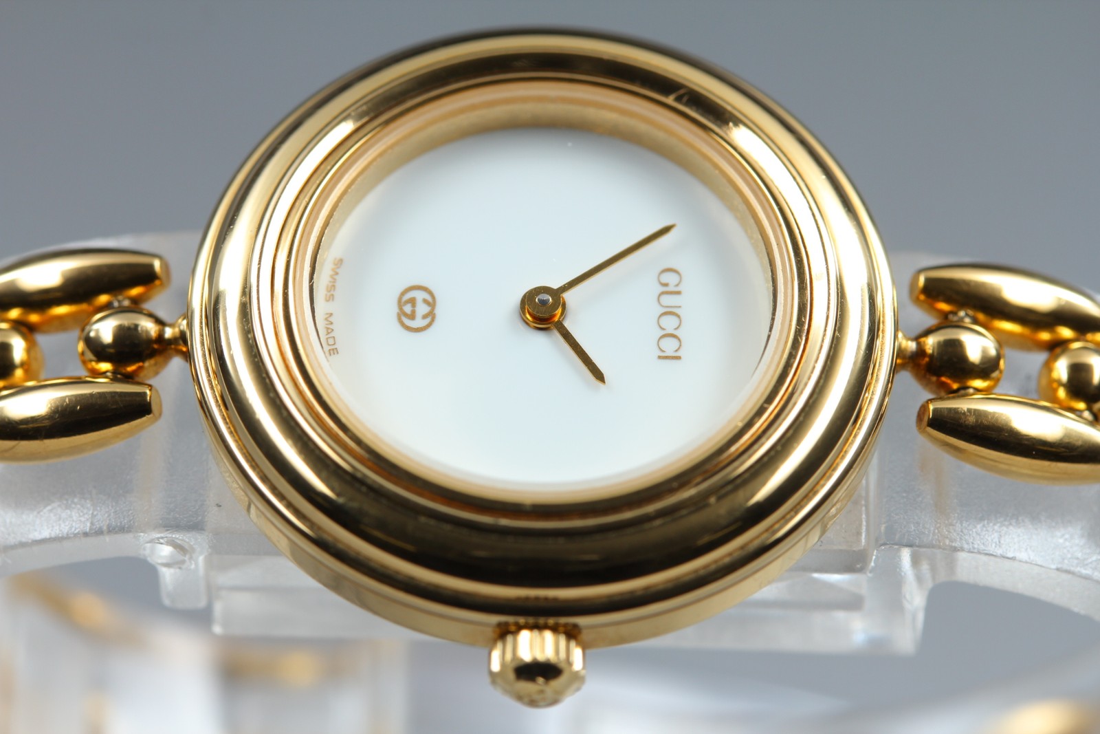 GUCCI Change Bezel 1100L 6 Colors 26mm Gold Quartz Women’s Watch w/Box Paper
