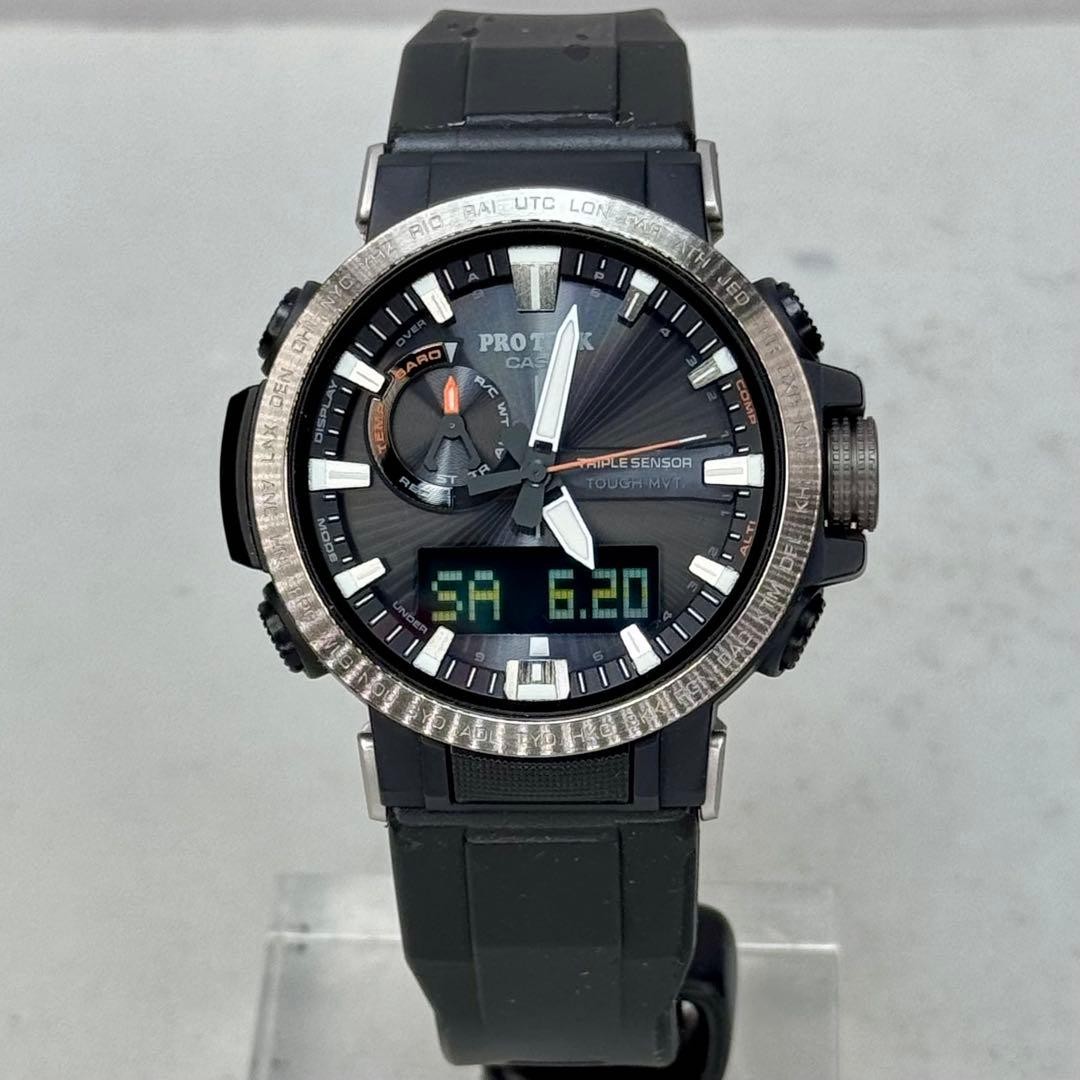 PROTREK PRW 60Y Radio Solar Black Triple Sensor