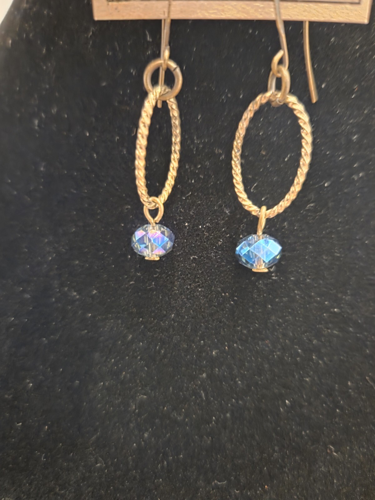 New Stephanie Wolf Dangle Earrings!!! Gold Tone
