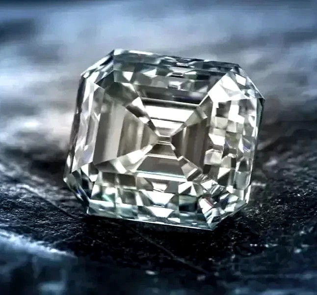 5.30 Ct Loose Moissanite Asscher Cut 10.00 MM D Color, IF Clarity Certified