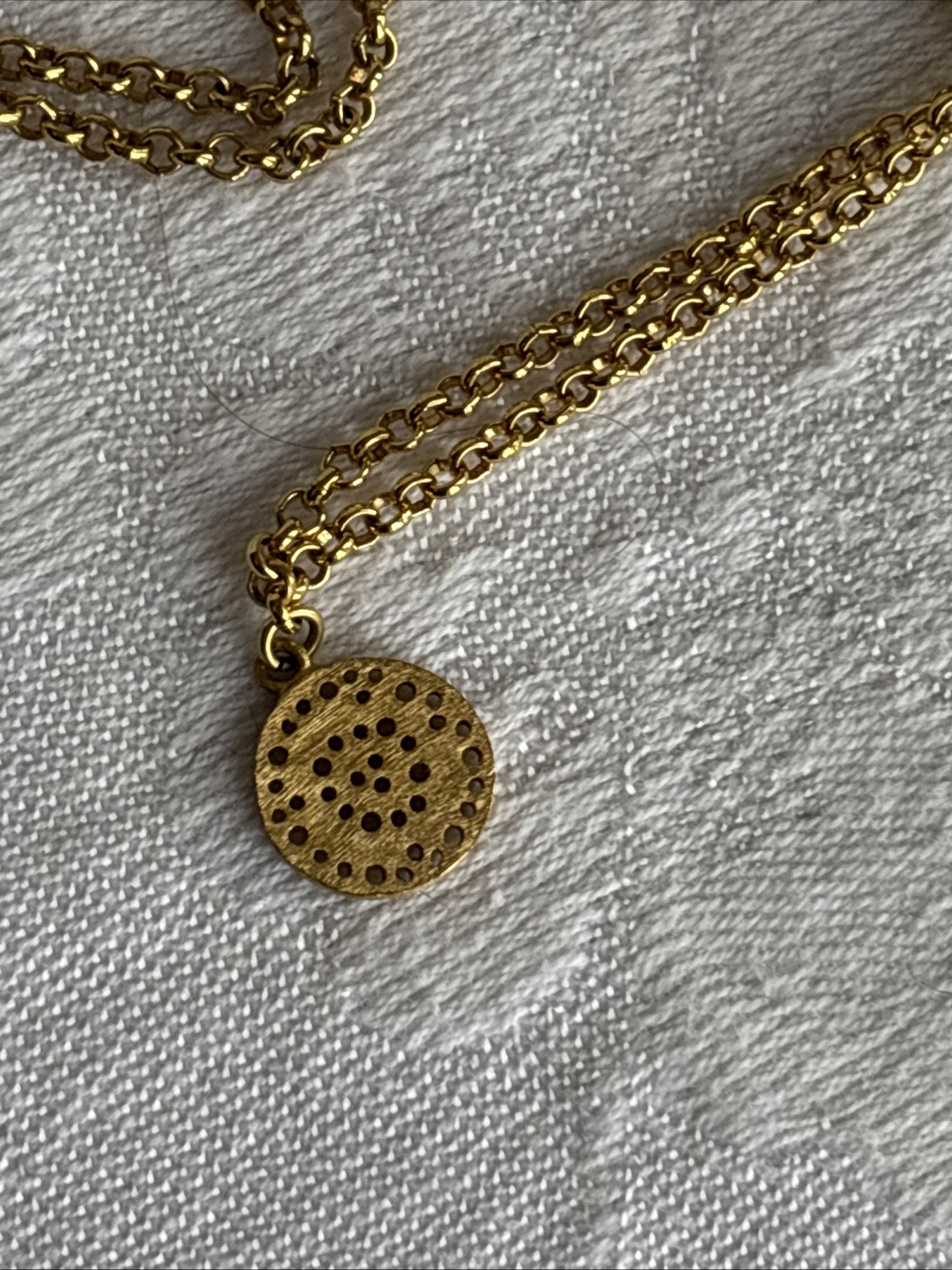 Park Lane Roma Necklace Long Satin Brushed Gold Tone & Anne Klein Earrings