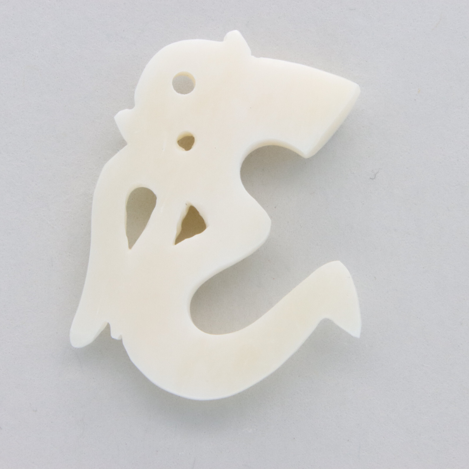 Hand Carved Water Buffalo Bone Om Pendant