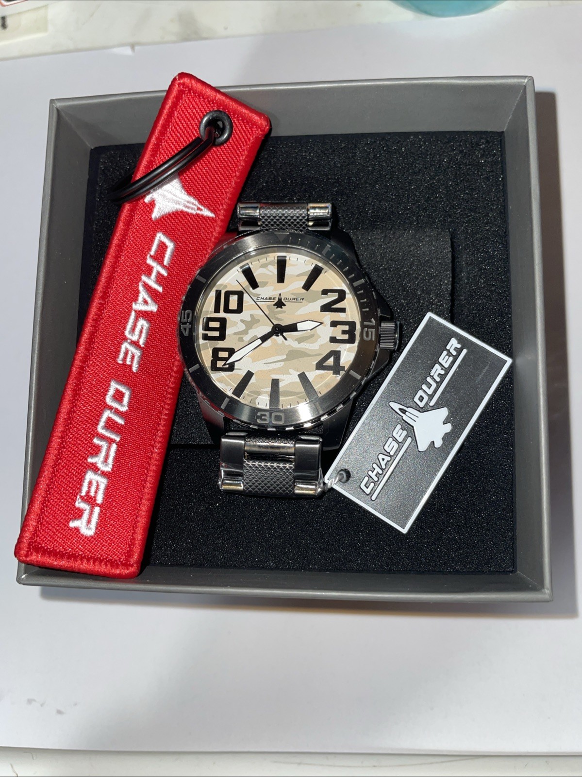 Chase Durer Men’s Watch CDW-0144, 48mm, Gun Metal, Comes w/keychain, New Box 2