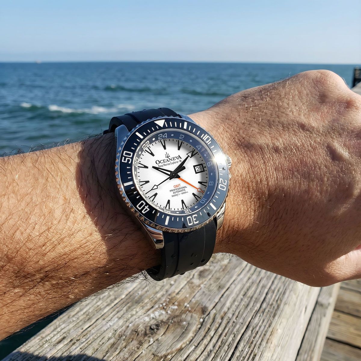 Oceaneva Deep Marine Explorer VI 6000m Titanium Blue Automatic Watch
