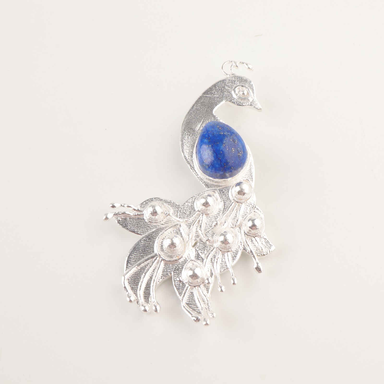 Pear Lapis Lazuli Gemstone Sister Wedding Throat Chakra Pendant Sterling Silver