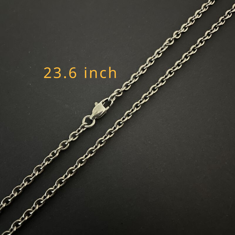 New Pure Titanium Necklace O-Chain Wide 3mm be antiallergic Easy To Match 23.6″